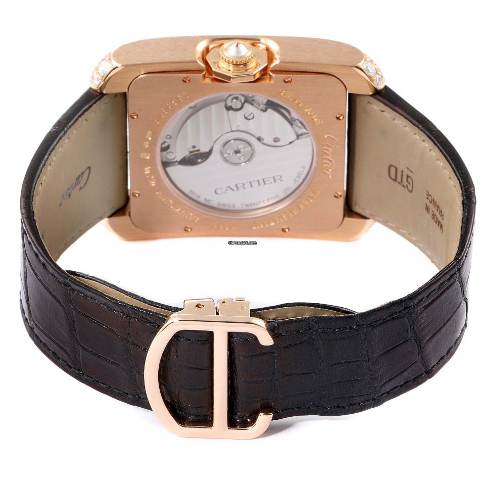 IMG_9081 Cartier Tank Anglaise Mens watch Unisex Automatic Rose gold WT100021 Replica 8