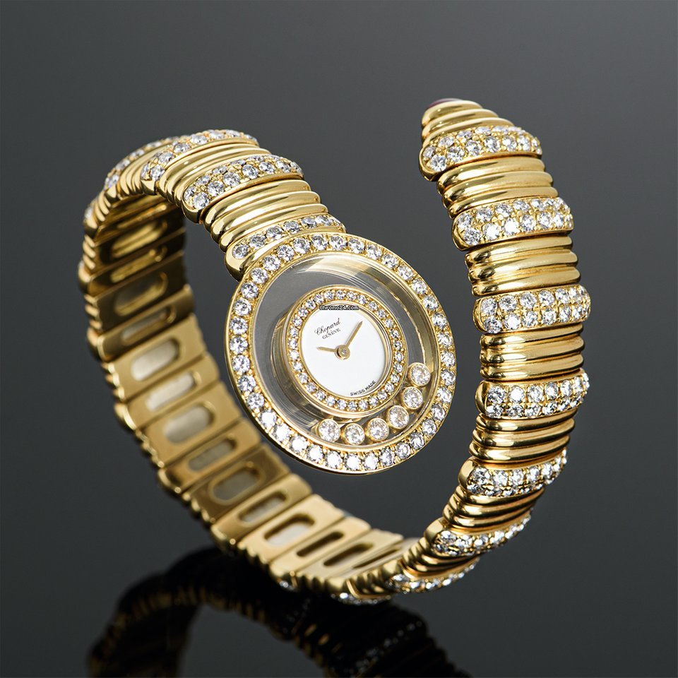 Chopard Happy Diamonds Womens watch Quartz Yellow gold 20 5534 Replica 8
