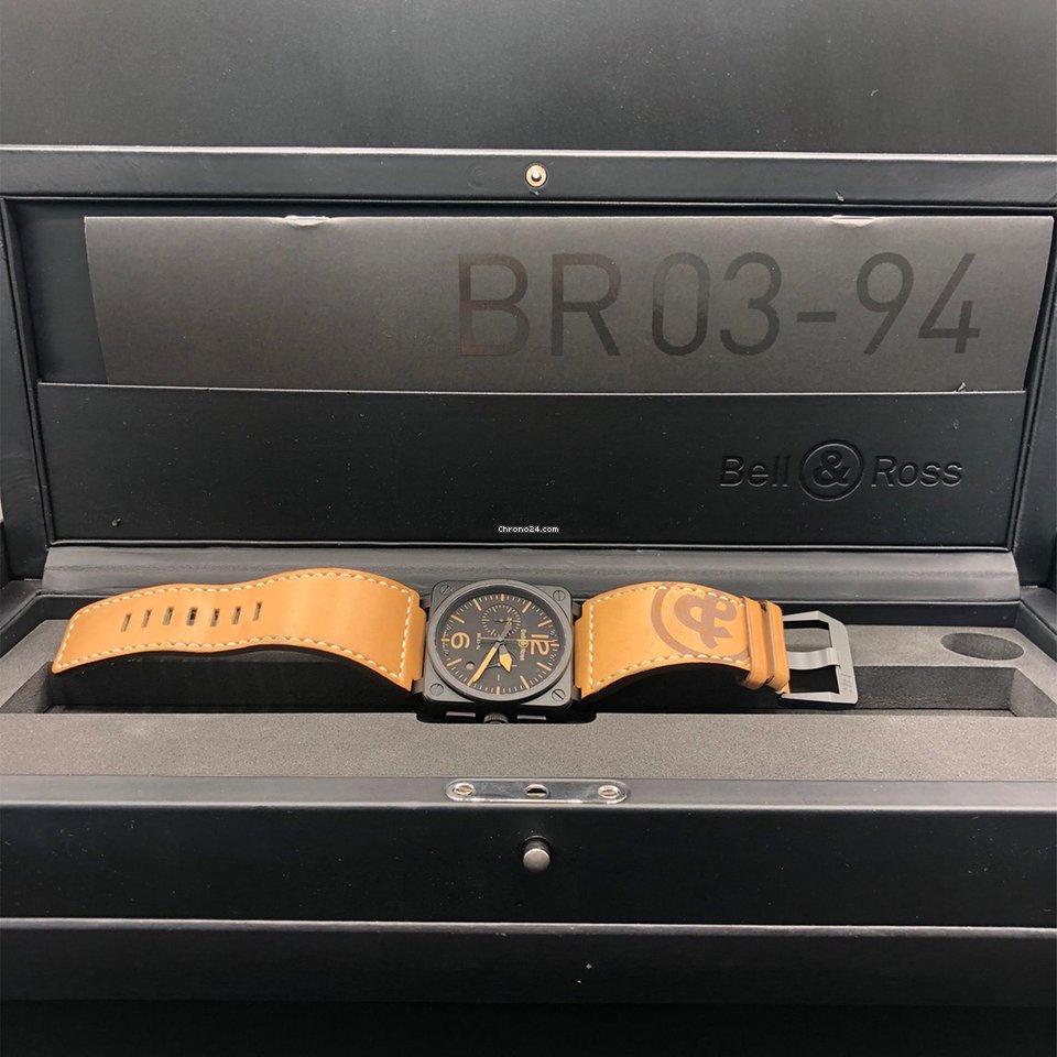 IMG_9081 Bell & Ross BR 03-94 Chronographe Mens watch Unisex Automatic Ceramic BR0394-HERI-CE Replica 8
