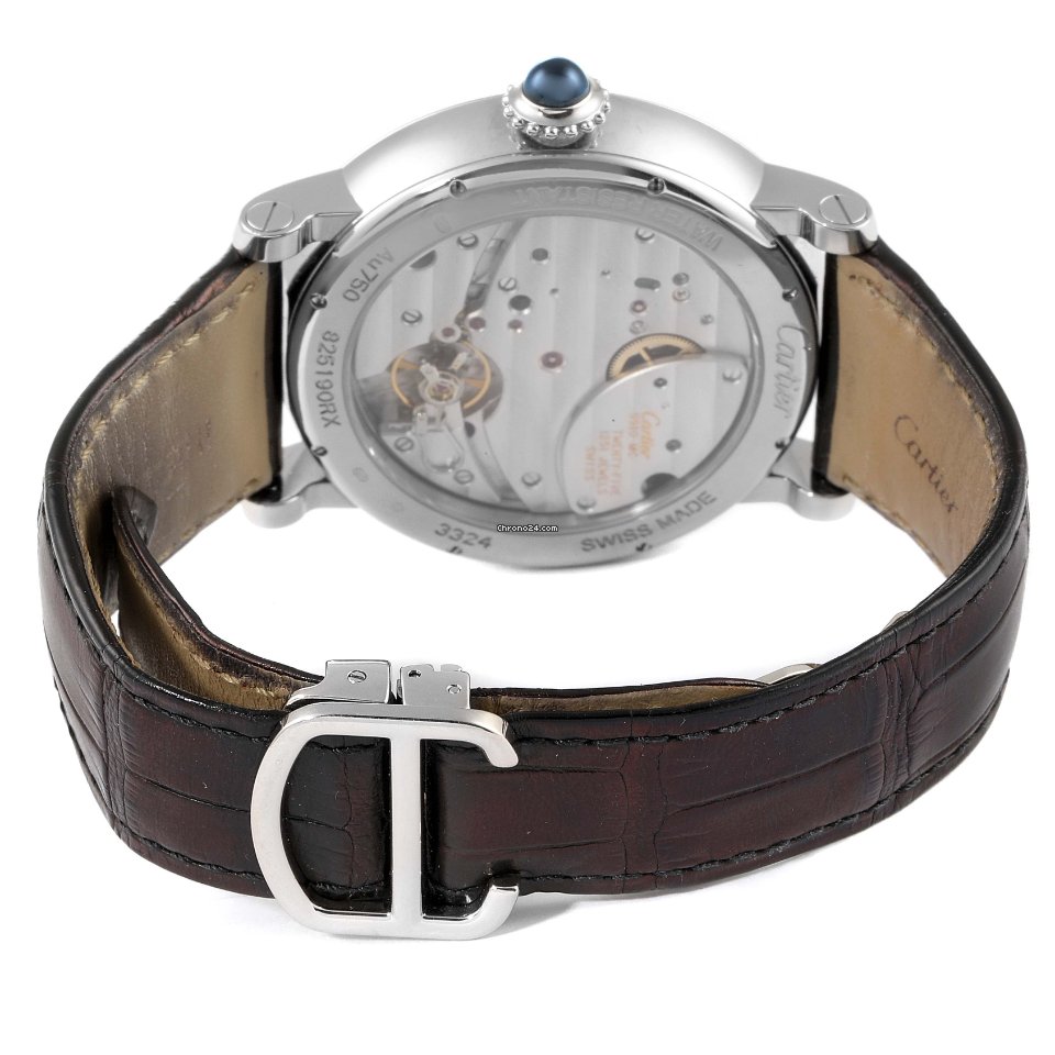 IMG_9081 Cartier Rotonde de Cartier Mens watch Unisex Manual winding White gold W1556202 Replica 8