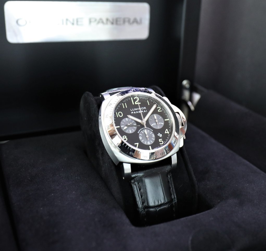 IMG_9081 Panerai Luminor Chrono Mens watch Unisex Automatic Steel PAM 00162 Replica 8