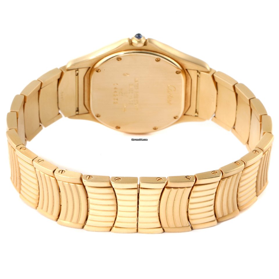 IMG_9081 Cartier Cougar Mens watch Unisex Quartz Yellow gold 11651 Replica 8