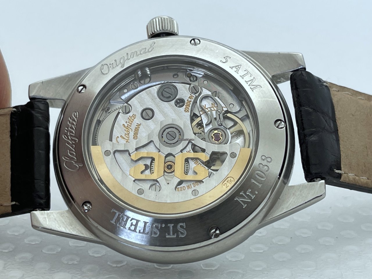 IMG_9081 Glashutte Original Senator Power Reserve Display Mens watch Unisex Automatic Steel 39-44-04-12-04 Replica 8
