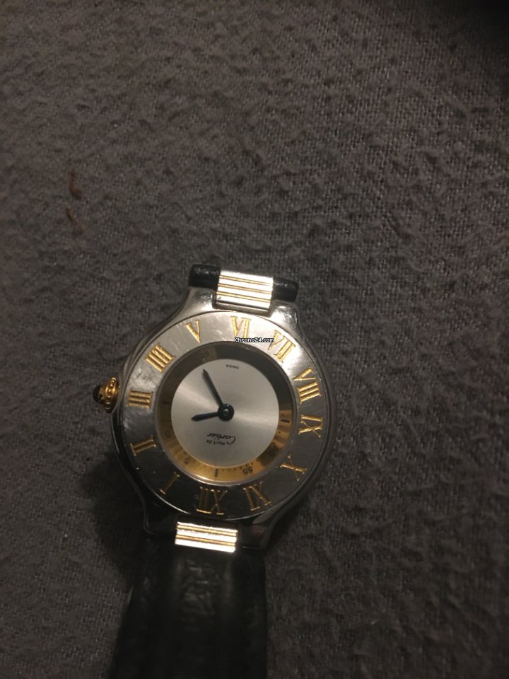 IMG_9081 Cartier 21 Must de Cartier Womens watch Quartz Steel PL190841 Replica 8