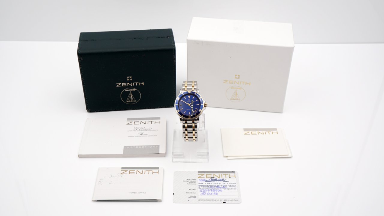 IMG_9081 Zenith Mens watch Unisex Automatic Gold Steel 15 53-0470-670 Replica 8