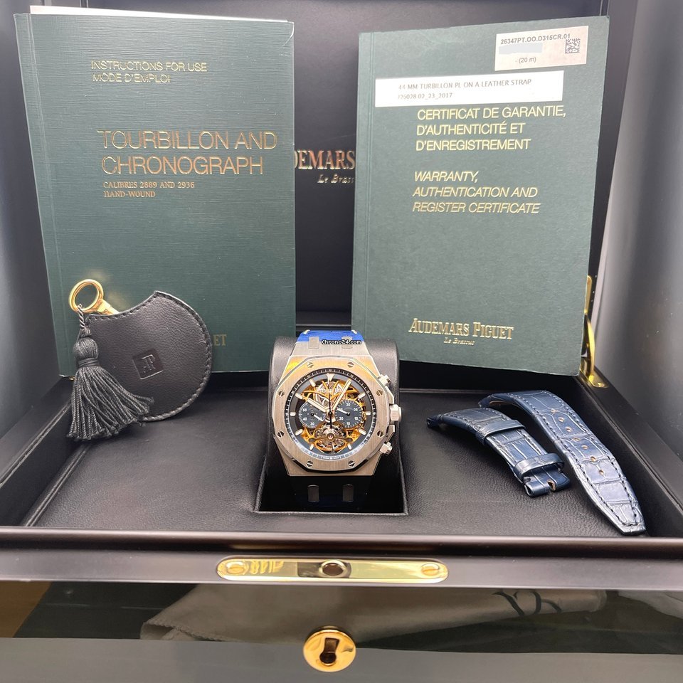 IMG_9081 Audemars Piguet Royal Oak Tourbillon Mens watch Unisex Manual winding Platinum 26347PT.OO.D315CR.01 Replica 8
