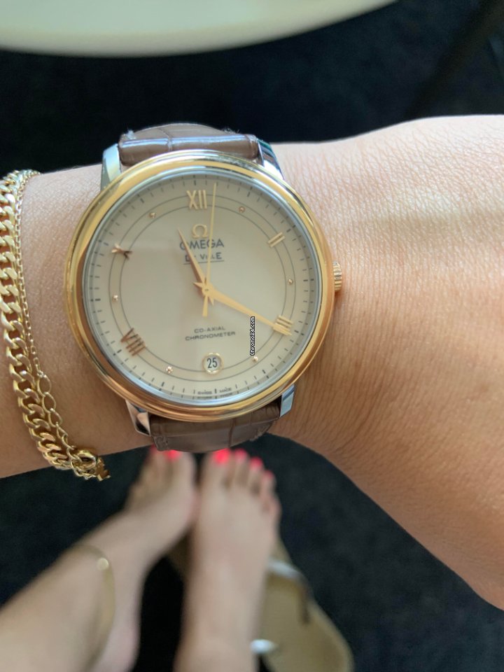 Omega De Ville Prestige Womens watch Automatic Gold Steel 424.23.37.20.09.001 Replica 8