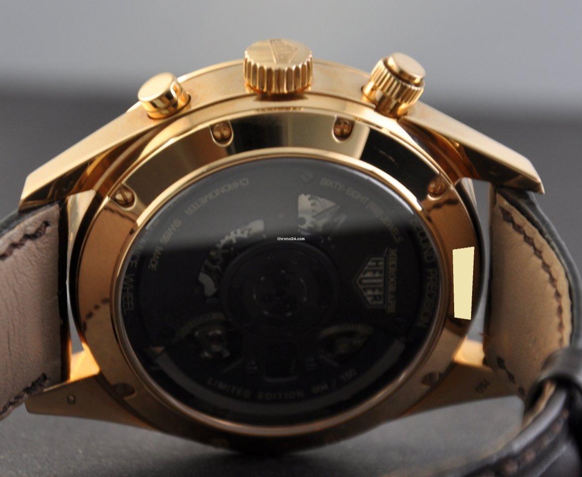IMG_9081 TAG Heuer Carrera Mikrograph Mens watch Unisex Automatic Rose gold CAR5040 Replica 8