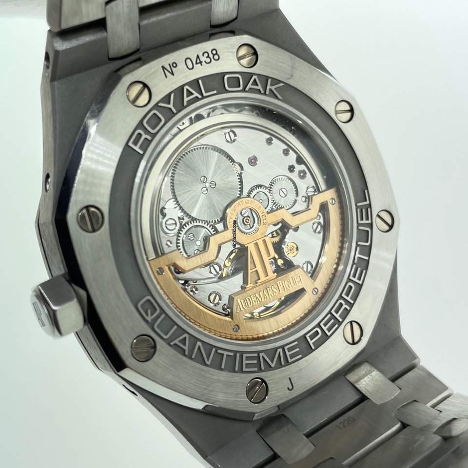 IMG_9081 Audemars Piguet Royal Oak Perpetual Calendar Mens watch Unisex Automatic Steel 26574ST.OO.1220ST.02 Replica 8