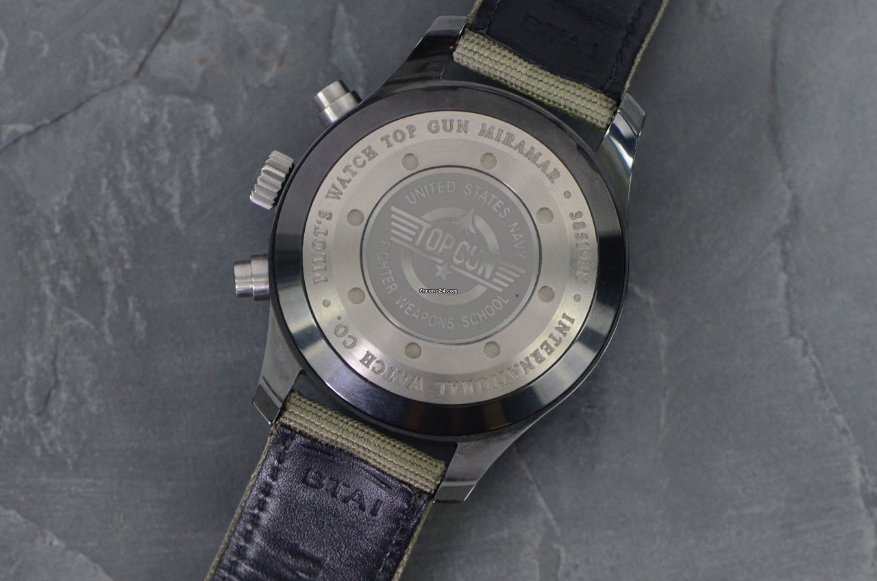 IMG_9081 IWC Pilot Chronograph Top Gun Miramar Mens watch Unisex Automatic Ceramic IW388002 Replica 8