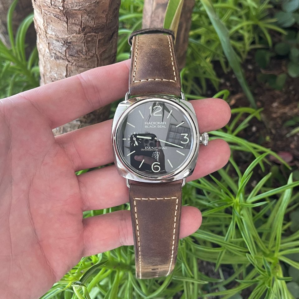 IMG_9081 Panerai Radiomir Black Seal Mens watch Unisex Manual winding Steel PAM 00380 Replica 8
