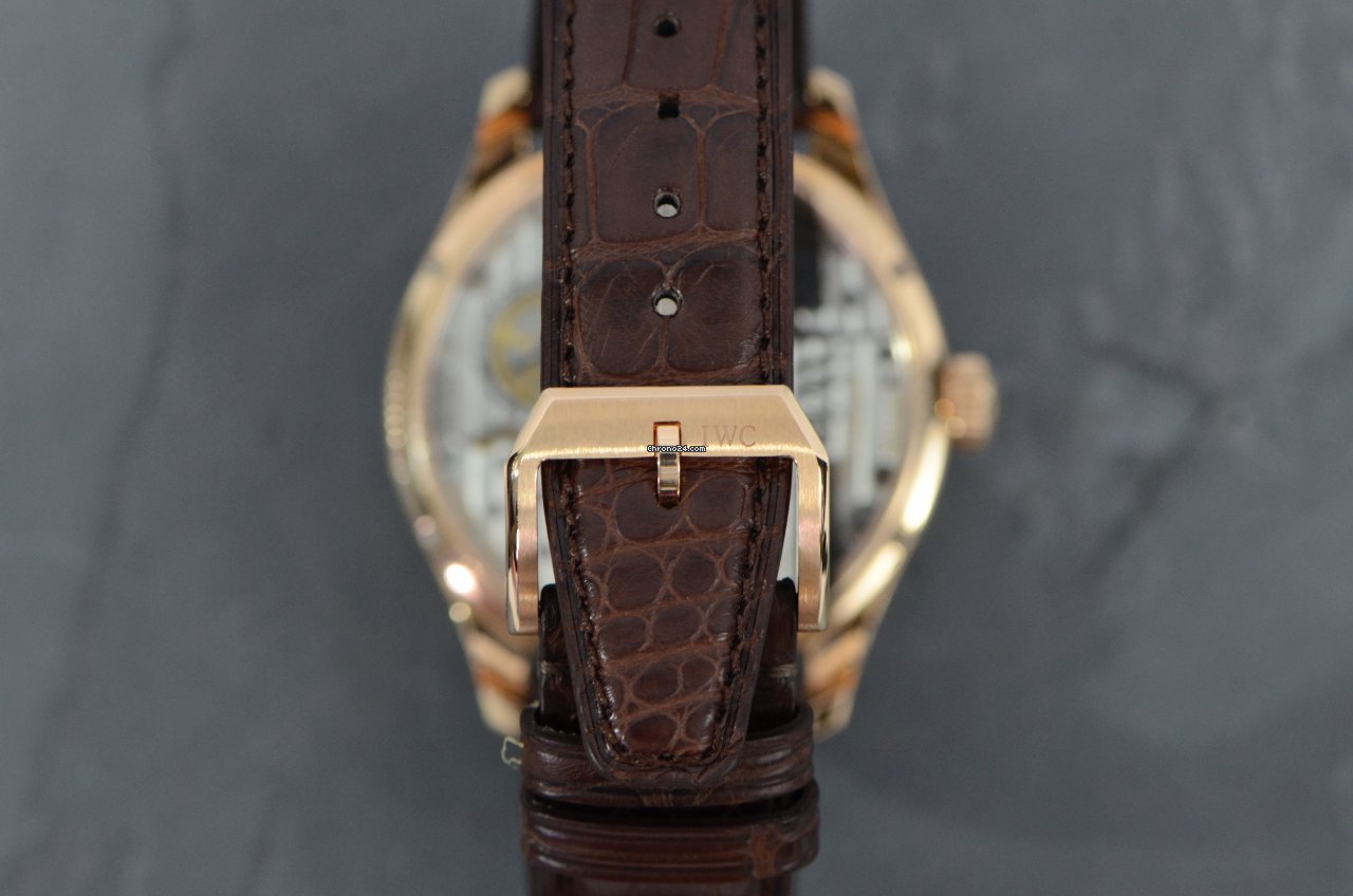 IWC Portuguese Hand-Wound Mens watch Unisex Manual winding Rose gold IW510204 Replica 8