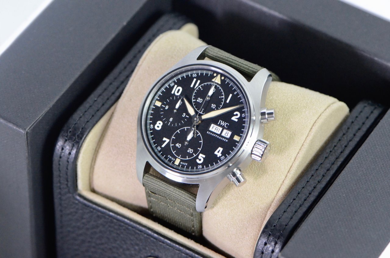IMG_9081 IWC Pilot Spitfire Chronograph Mens watch Unisex Automatic Steel IW387901 Replica 8