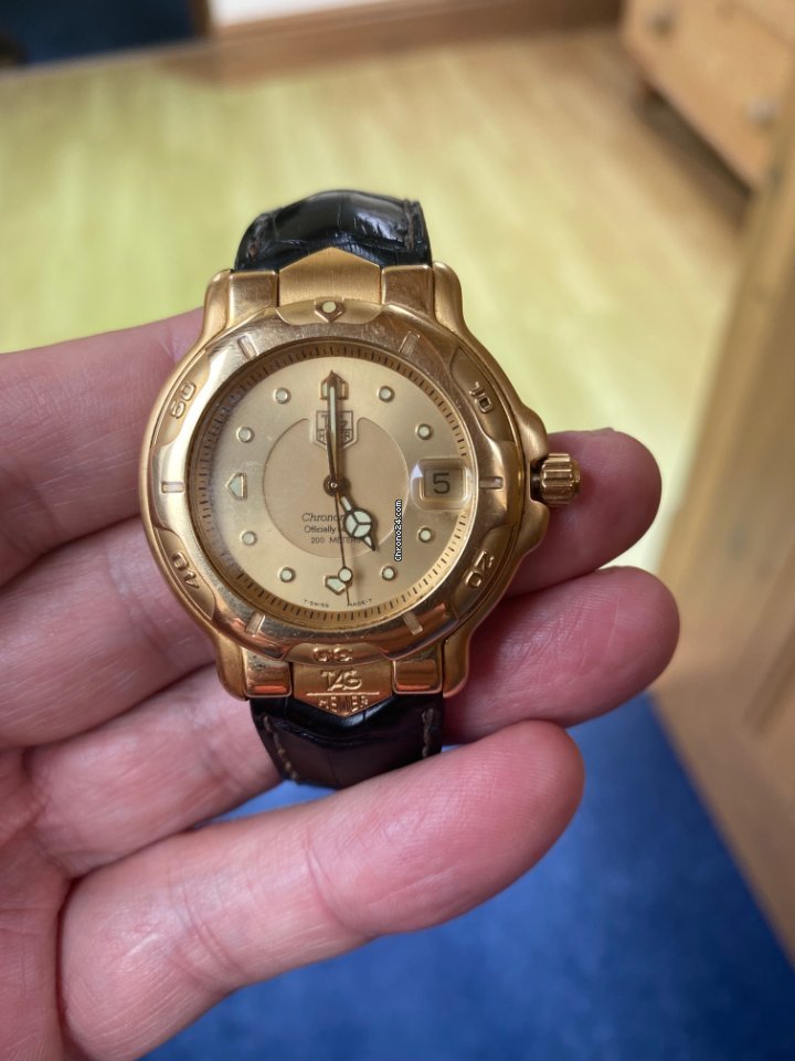 IMG_9081 TAG Heuer 6000 Mens watch Unisex Automatic Yellow gold WH514 Replica 8