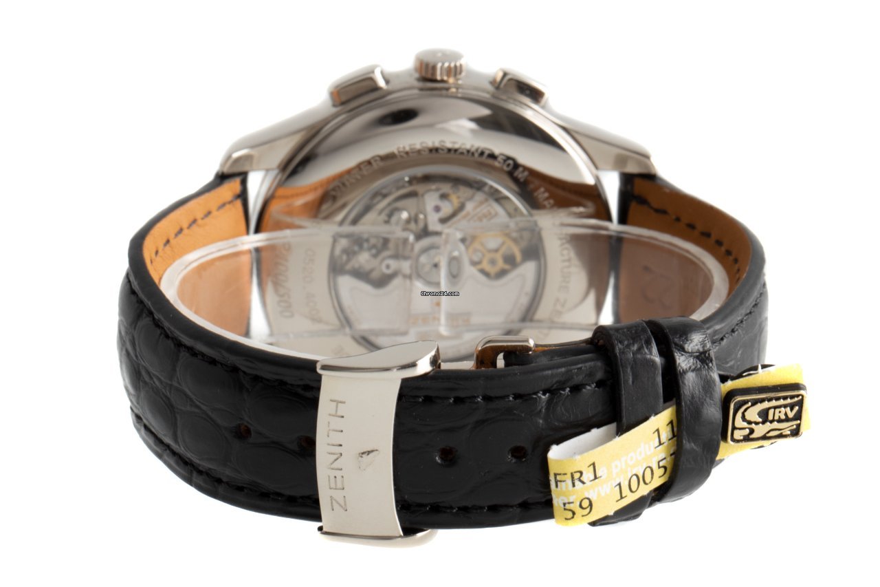 IMG_9081 Zenith El Primero Chronograph Mens watch Unisex Automatic White gold 65.0520.4002 Replica 8