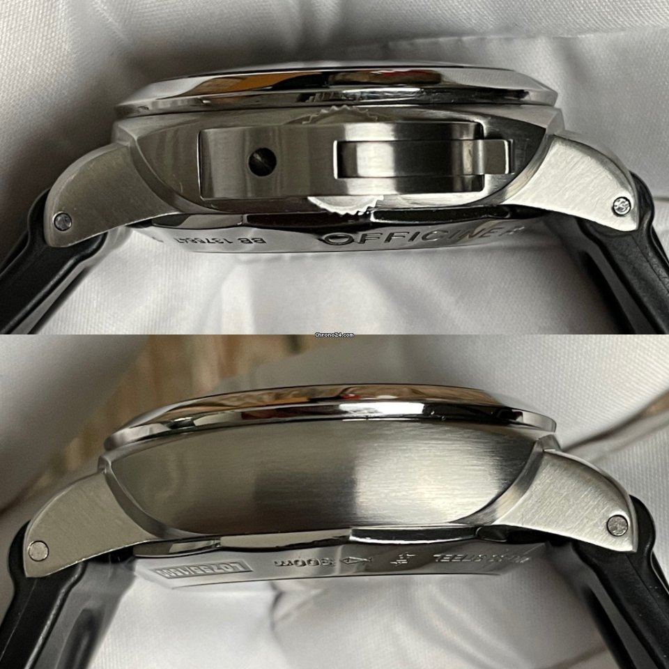 IMG_9081 Panerai Luminor 1950 3 Days GMT Automatic Mens watch Unisex Automatic Steel PAM 00320 Replica 8
