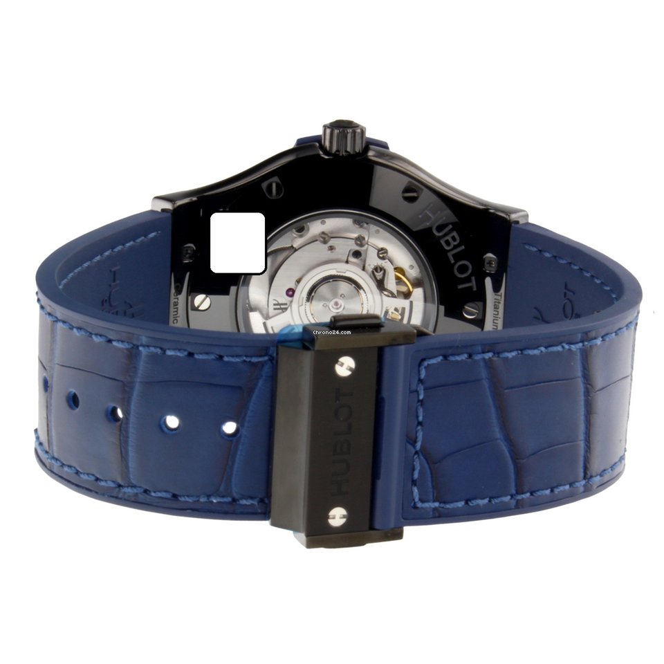 IMG_9081 Hublot Classic Fusion Blue Mens watch Unisex Automatic Ceramic 511CM7170LR Replica 8