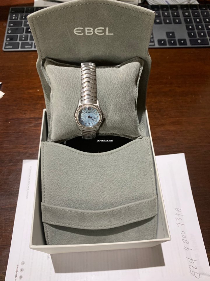 IMG_9081 Ebel Wave Womens watch Quartz Steel 1216270 Replica 8