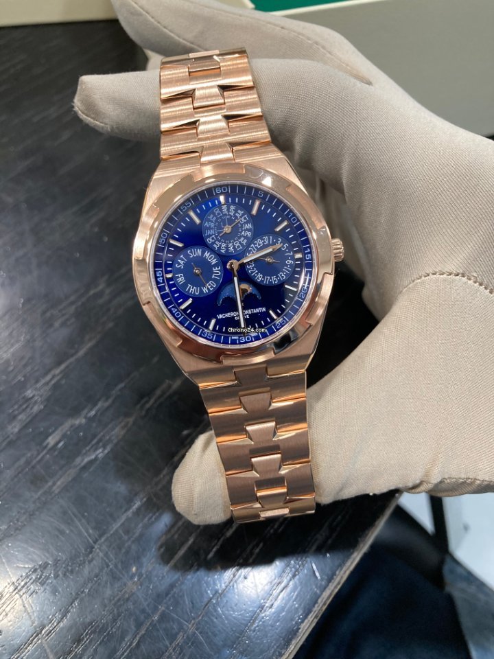 IMG_9081 Vacheron Constantin Overseas Mens watch Unisex Automatic Rose gold 4300V 120R-B509 Replica 8