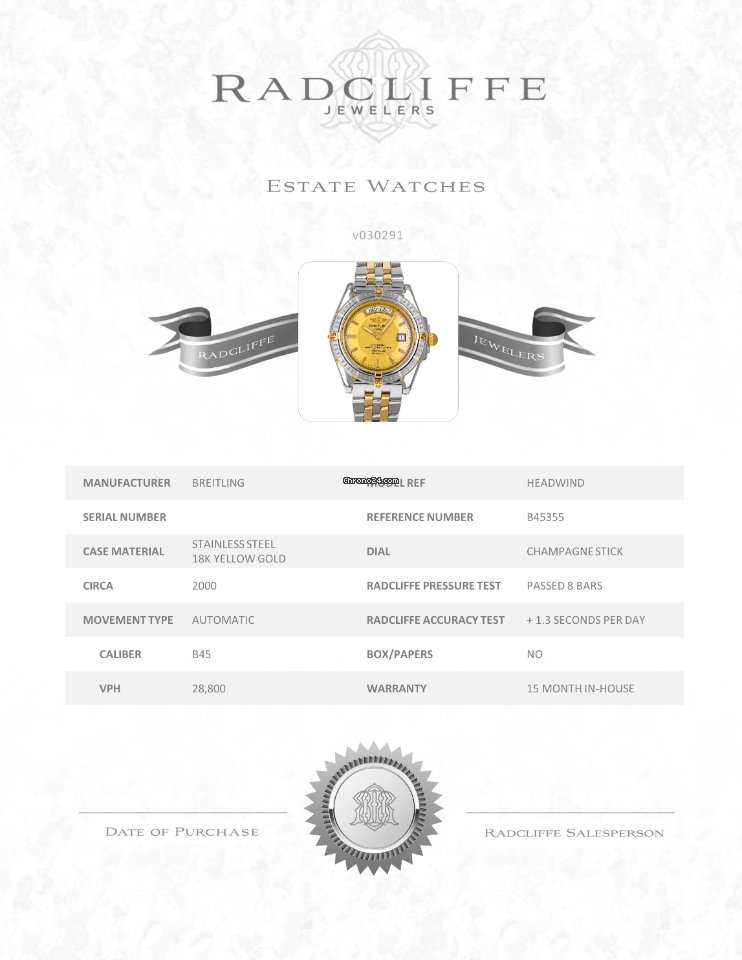 IMG_9081 Breitling Headwind Mens watch Unisex Automatic Gold Steel B45355 Replica 8