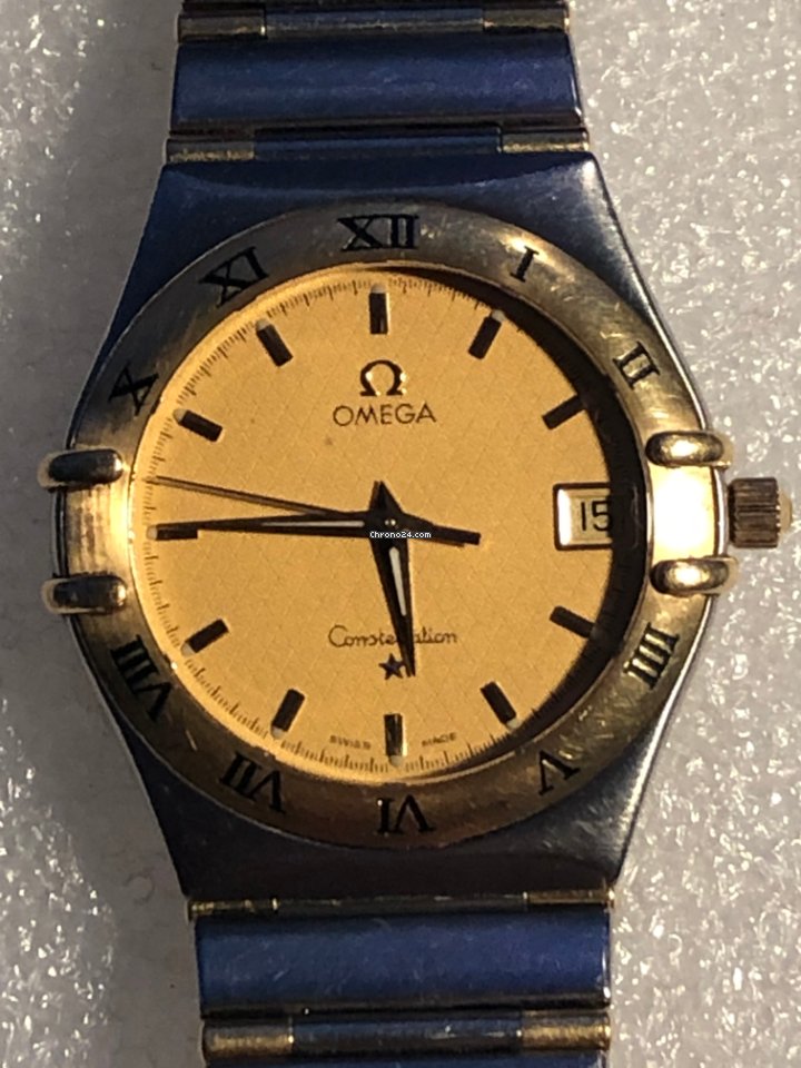 Omega Constellation Mens watch Unisex Quartz Gold Steel 1212.10.00 Replica 8