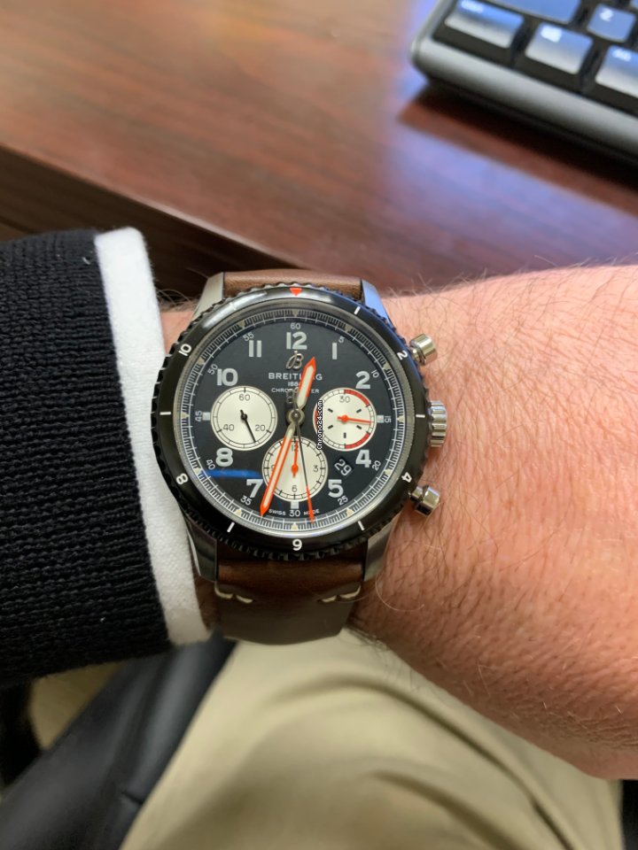 IMG_9081 Breitling Aviator 8 Mens watch Unisex Automatic Steel AB01194A1B1X1 Replica 8