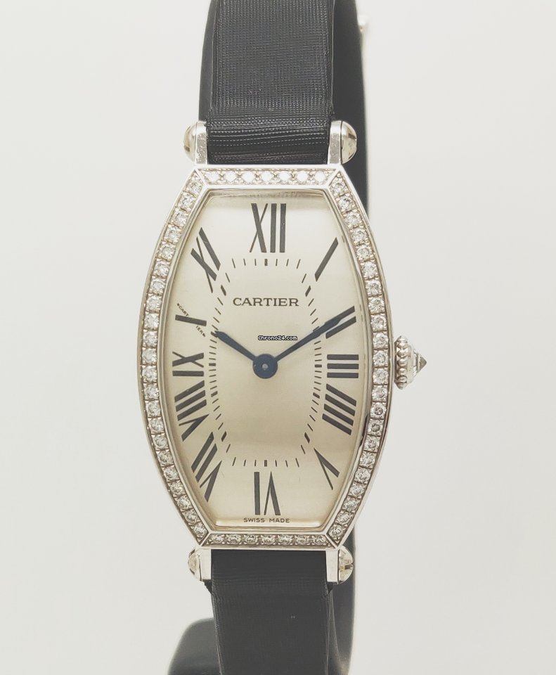 IMG_9081 Cartier Tonneau Womens watch Manual winding White gold 2711 Replica 8