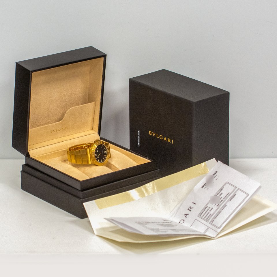 IMG_9081 Bulgari Diagono Mens watch Unisex Automatic Yellow gold LCV 35 G Replica 8