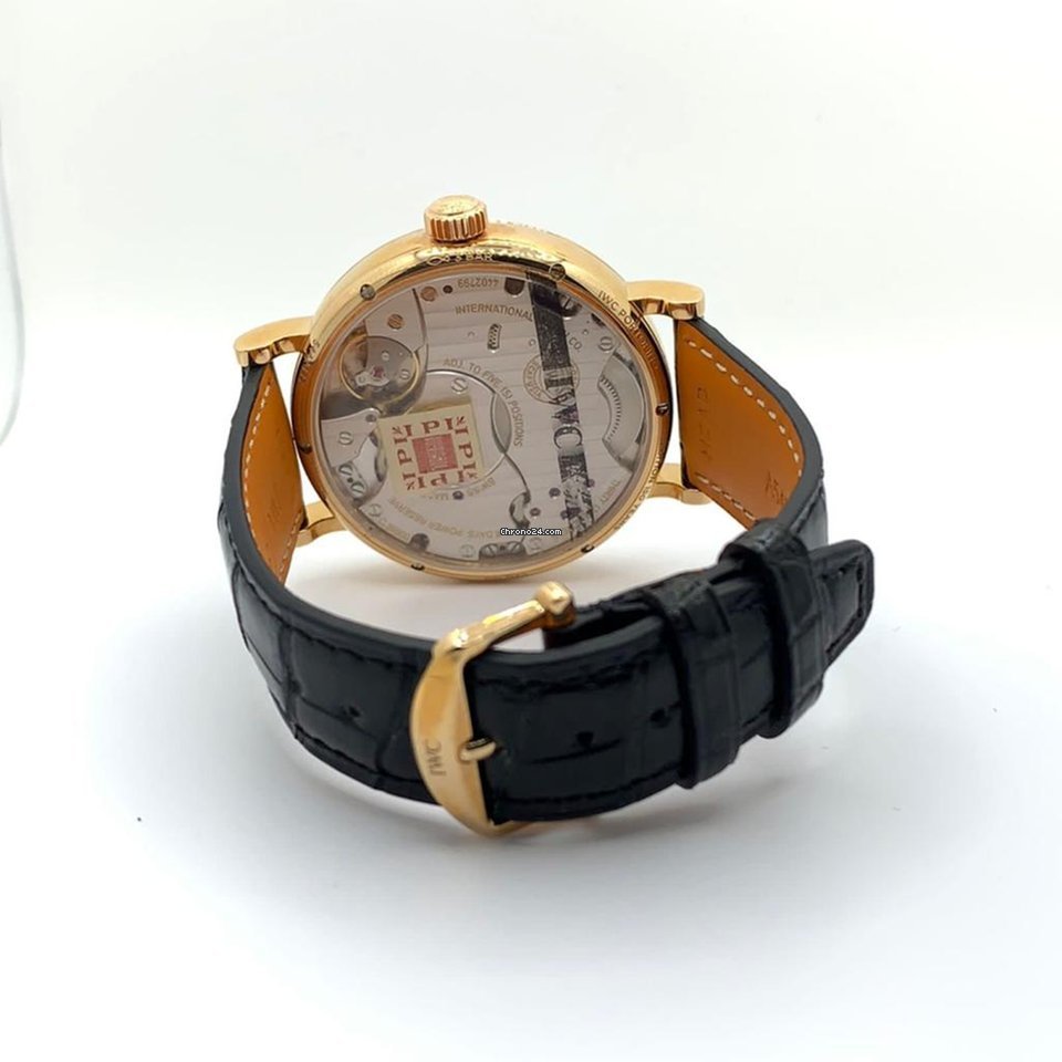 IWC Portofino Hand-Wound Mens watch Unisex Manual winding Red gold IW516407 Replica 8