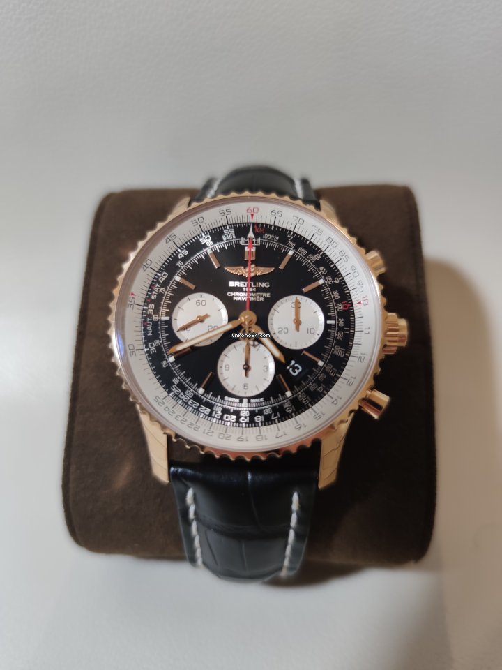 Breitling Navitimer Rattrapante Mens watch Unisex Automatic Rose gold RB031121 BG11 760P R20BA.1 Replica 8