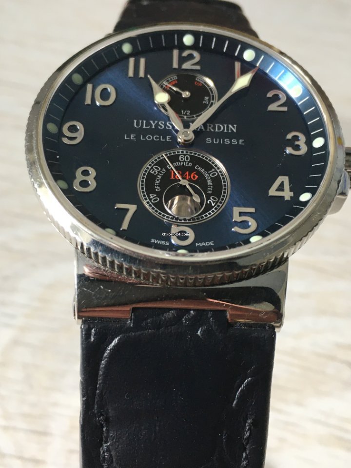IMG_9081 Ulysse Nardin Marine Chronometer 41mm Mens watch Unisex Automatic Steel 263-66 62 Replica 8