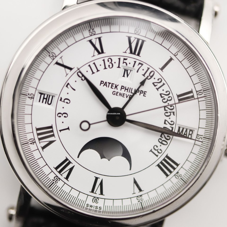 Patek Philippe Perpetual Calendar Mens watch Unisex Automatic Platinum 5059P Replica 8