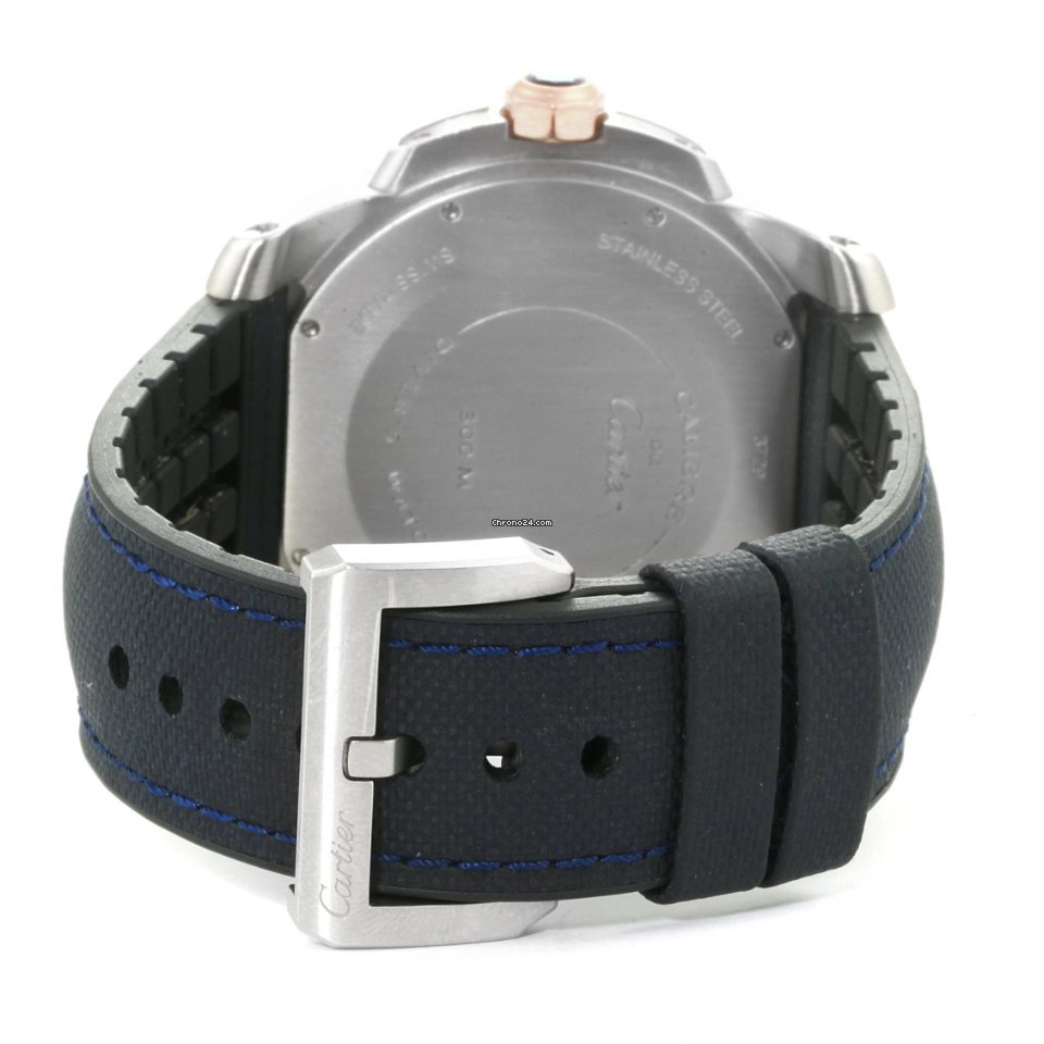 IMG_9081 Cartier Calibre de Cartier Diver Mens watch Unisex Automatic Steel W2CA0009 Replica 8