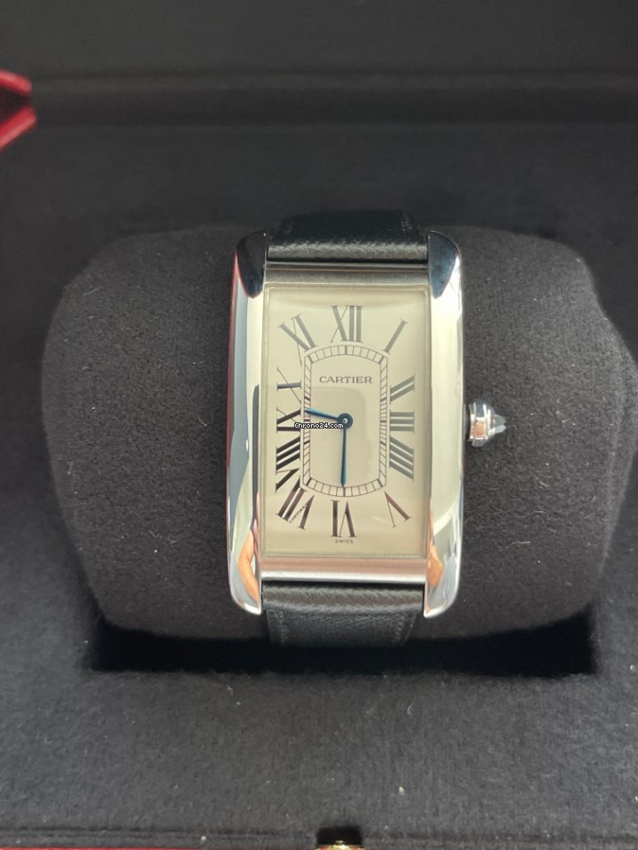 IMG_9081 Cartier Tank Americaine Mens watch Unisex Manual winding Platinum 1734 Replica 8