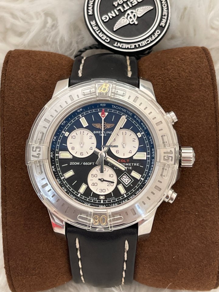 IMG_9081 Breitling Colt Chronograph Mens watch Unisex Quartz Steel A73388111B1X1 Replica 8