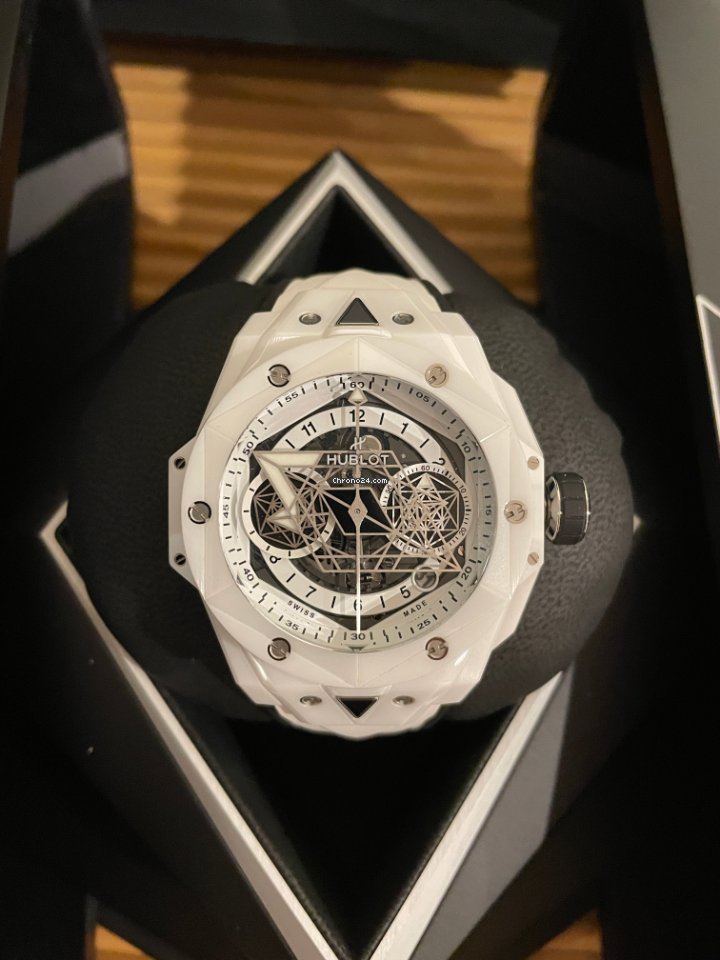 IMG_9081 Hublot Big Bang Sang Bleu Mens watch Unisex Automatic Ceramic 418.HX.2001.RX.MXM21 Replica 8