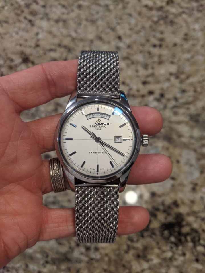 IMG_9081 Breitling Transocean Day & Date Mens watch Unisex Automatic Steel A45310121G1A1 Replica 8