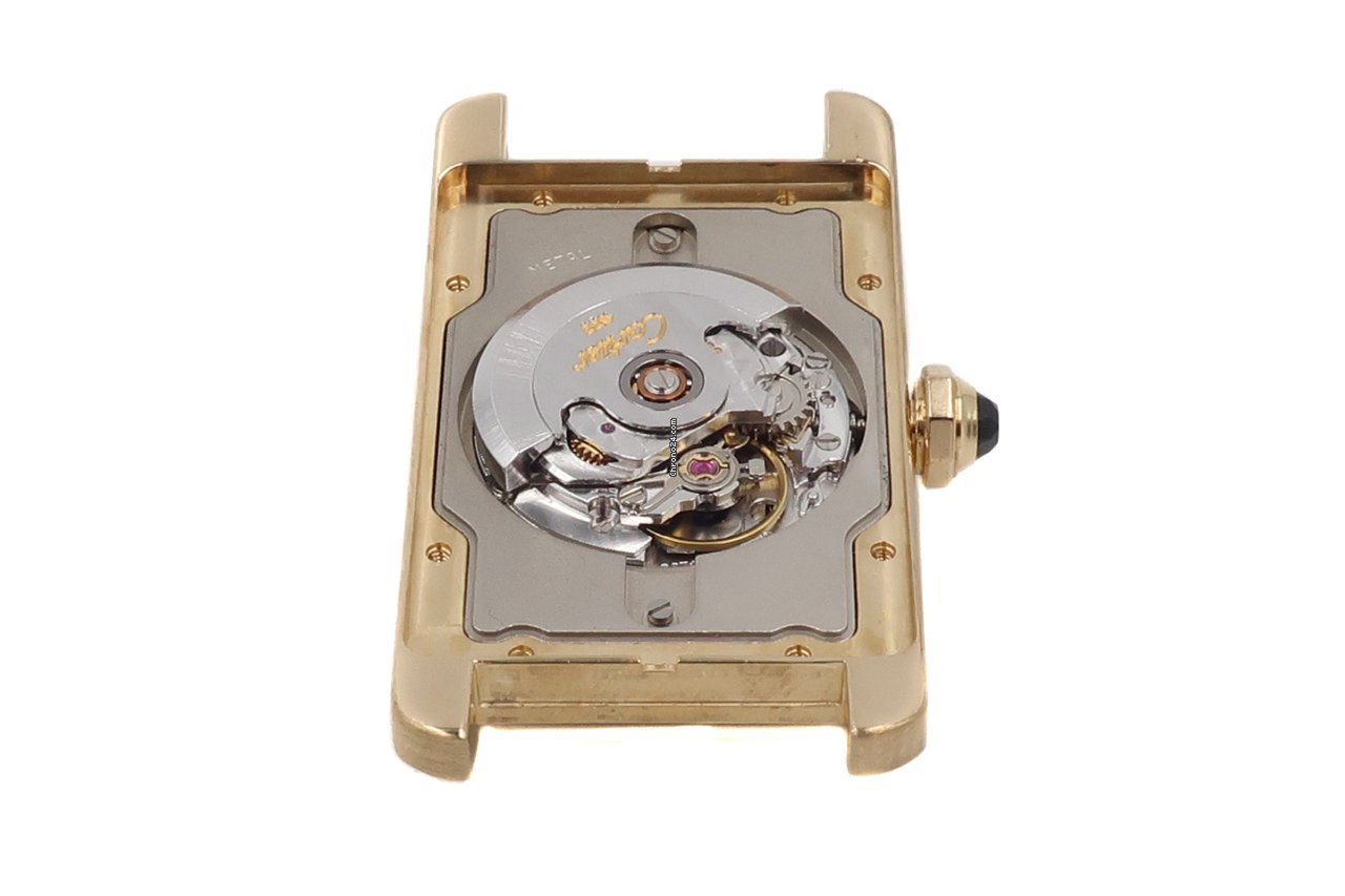IMG_9081 Cartier Tank Americaine Mens watch Unisex Automatic Yellow gold 1725 Replica 8