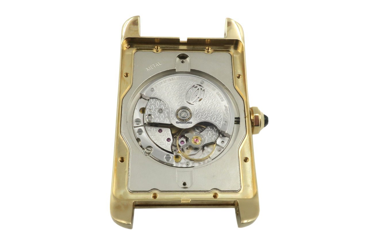 IMG_9081 Cartier Tank Americaine Mens watch Unisex Automatic Yellow gold 2329 Replica 8