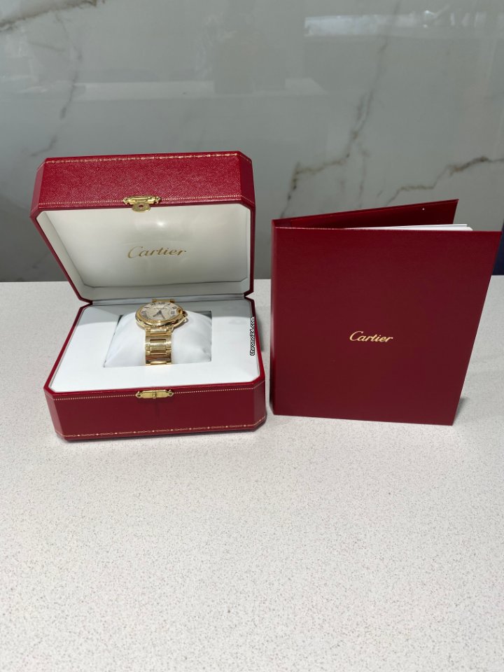 IMG_9081 Cartier Ballon Bleu 36mm Womens watch Automatic Yellow gold W69003Z2 Replica 8