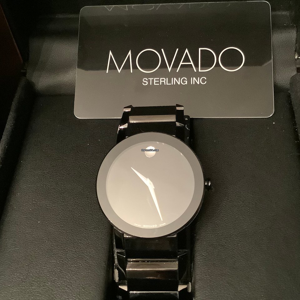 IMG_9081 Movado Sapphire Mens watch Unisex Quartz Steel 0606882 Replica 8