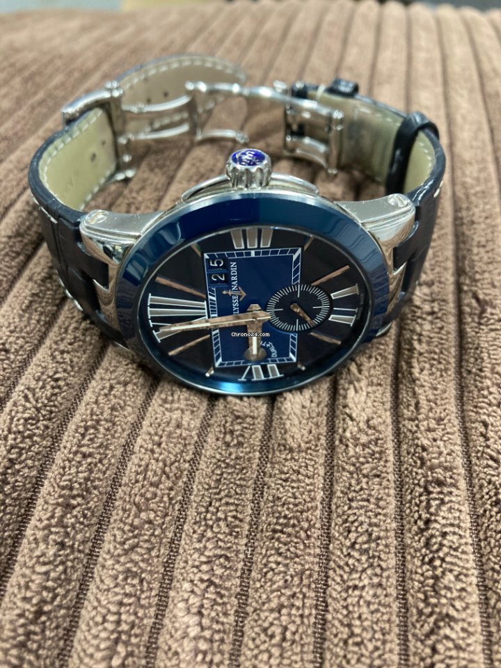 IMG_9081 Ulysse Nardin Executive Dual Time Mens watch Unisex Automatic Steel 243-00 43 Replica 8