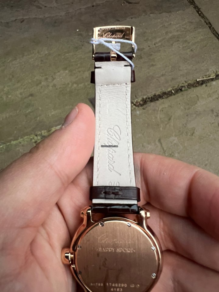 IMG_9081 Chopard Happy Sport Womens watch Quartz Rose gold 277471-5013 Replica 8
