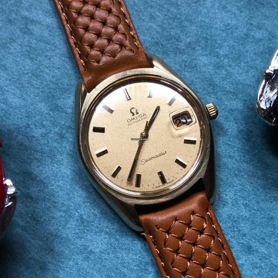 IMG_9081 Omega Seamaster Mens watch Unisex Automatic Gold Steel 166.067 Replica 8