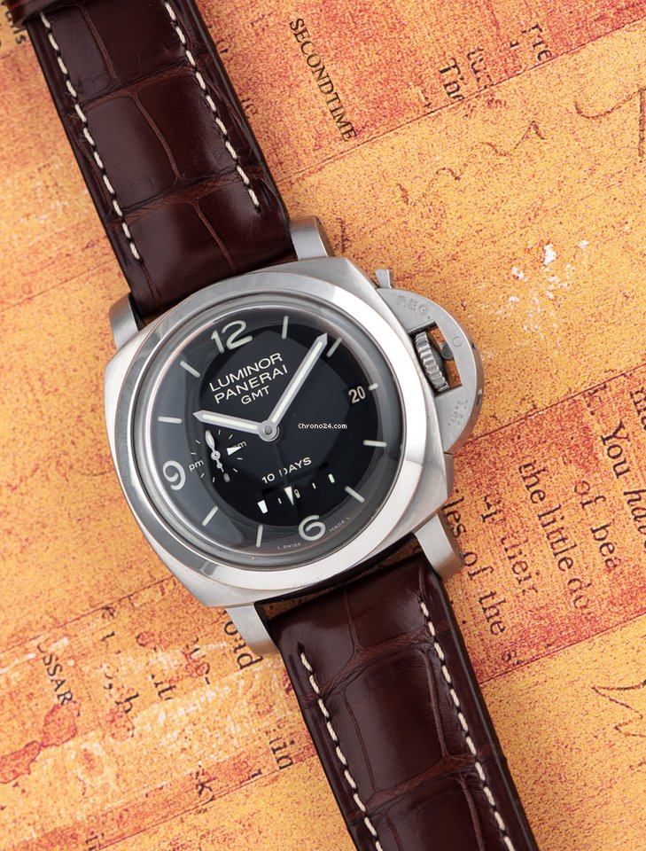 IMG_9081 Panerai Luminor 1950 10 Days GMT Mens watch Unisex Automatic Steel PAM 00270 Replica 8