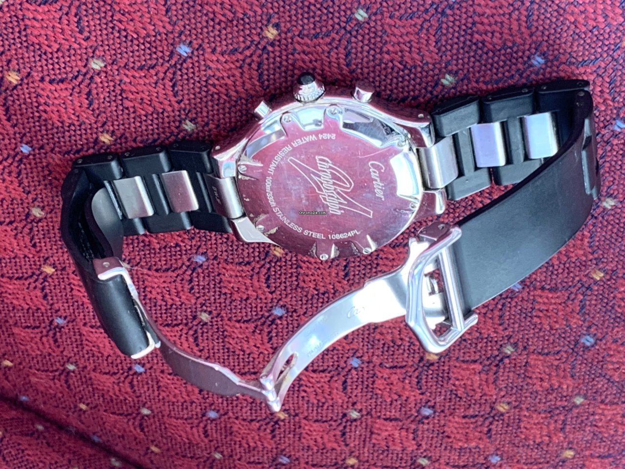 IMG_9081 Cartier 21 Chronoscaph Mens watch Unisex Quartz Steel W10198U2 Replica 8