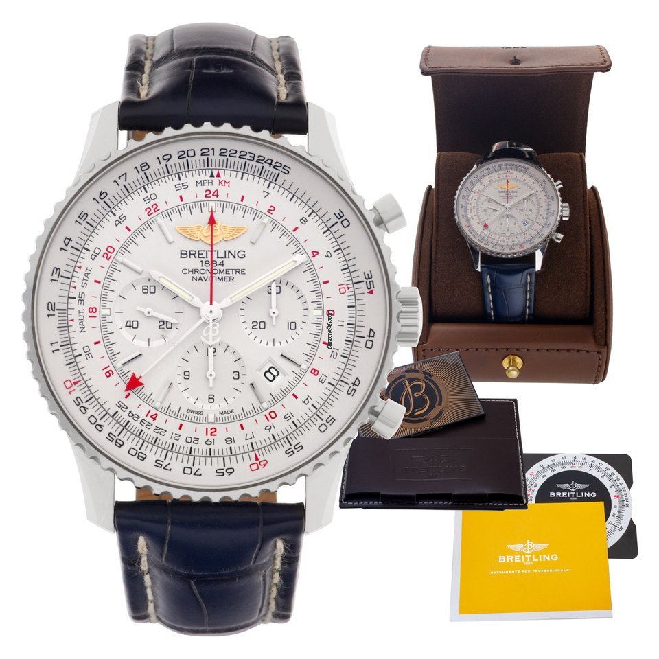 IMG_9081 Breitling Navitimer GMT Mens watch Unisex Automatic Steel AB044121 G783 Replica 8
