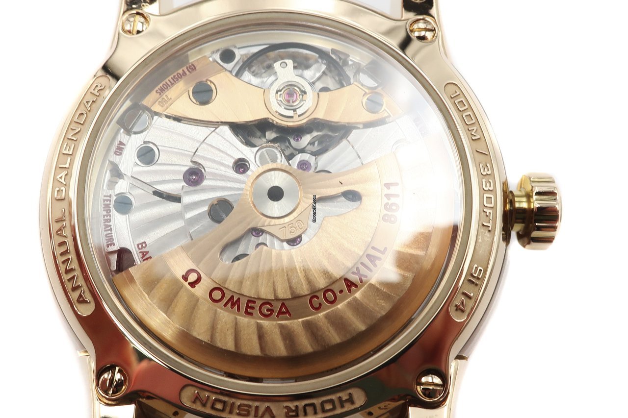 Omega De Ville Hour Vision Mens watch Unisex Automatic Red gold 431.63.41.22.02.001 Replica 8
