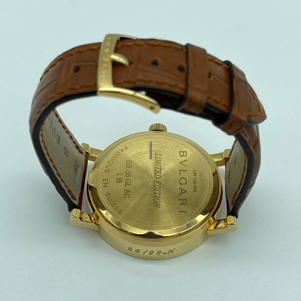 IMG_9081 Bulgari Bulgari Mens watch Unisex Automatic Yellow gold BB 38 GL AC Replica 8