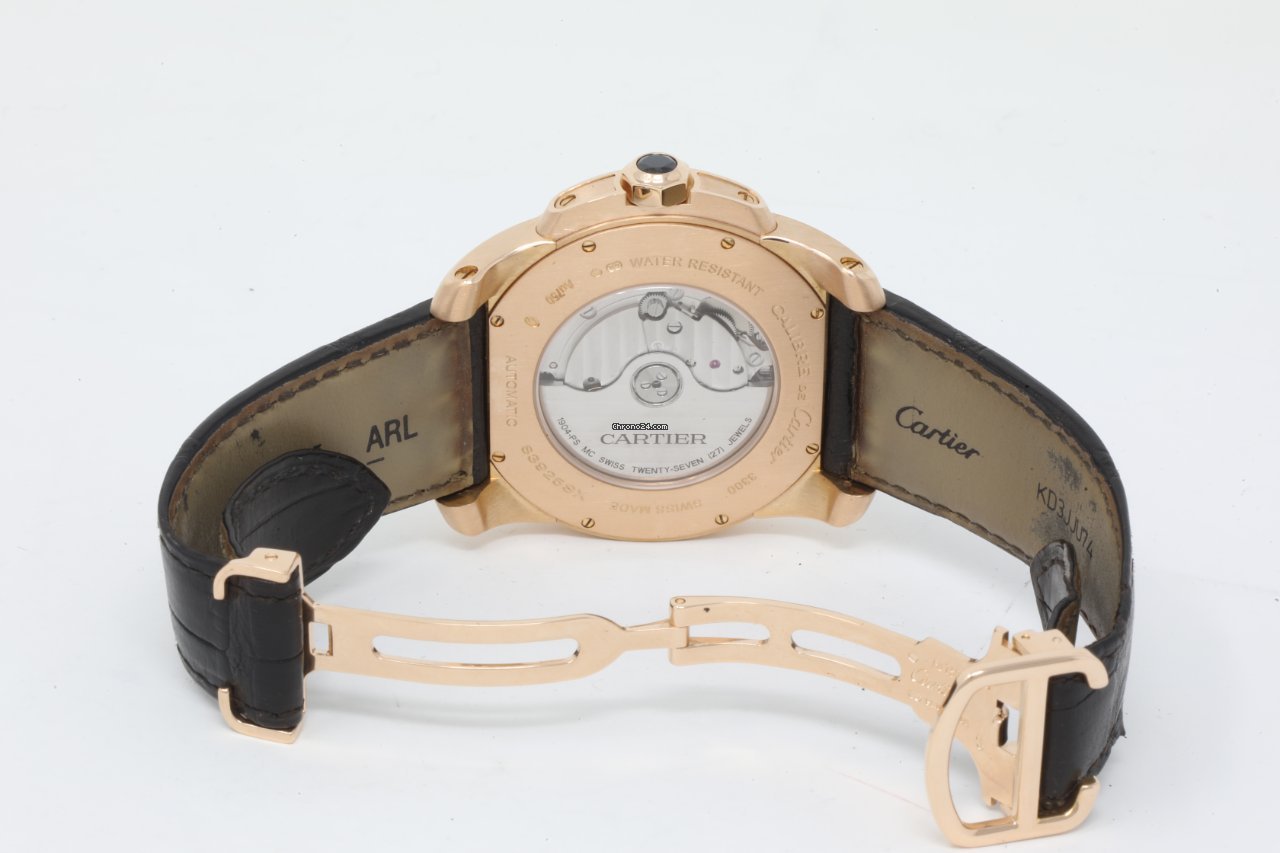 IMG_9081 Cartier Calibre de Cartier Mens watch Unisex Automatic Rose gold W7100009 Replica 8